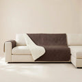 Chocolate brown waterproof non-slip pet furniture cover, 68 by 82 inches